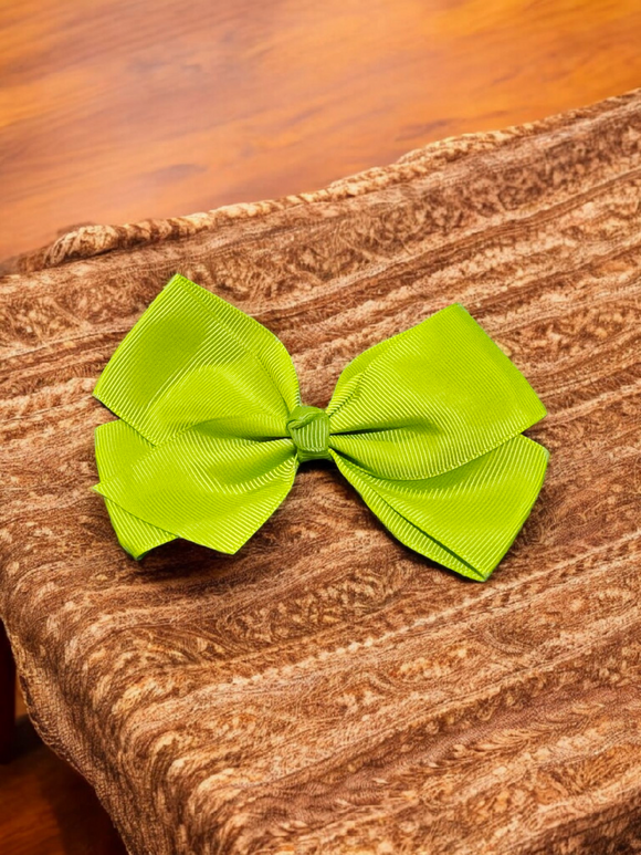 Kids Medium Hair bow - green
