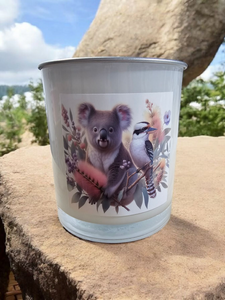 Deluxe Medium Candle - Koala & Kookaburra - Lemongrass Persian Lime