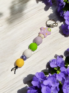 Large Keyring - Purple Star