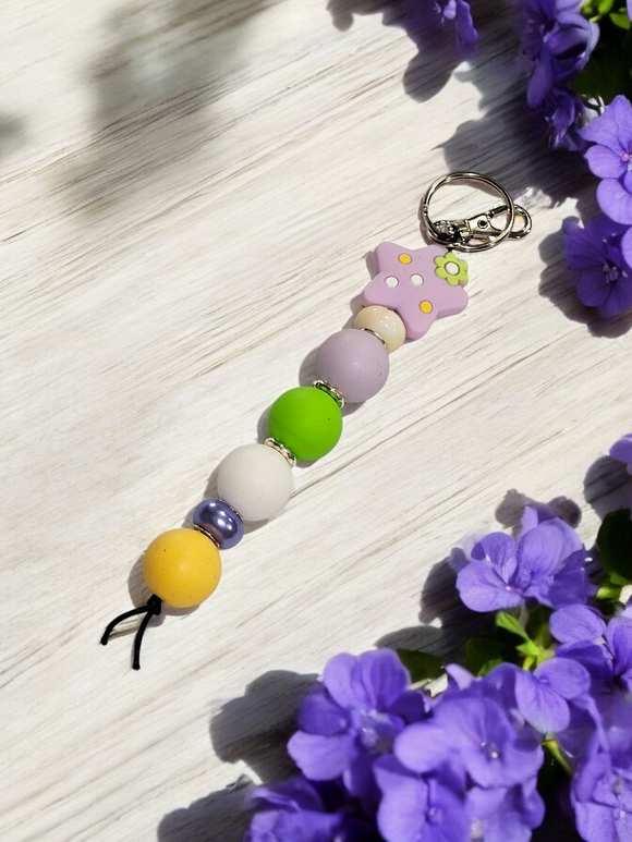 Large Keyring - Purple Star