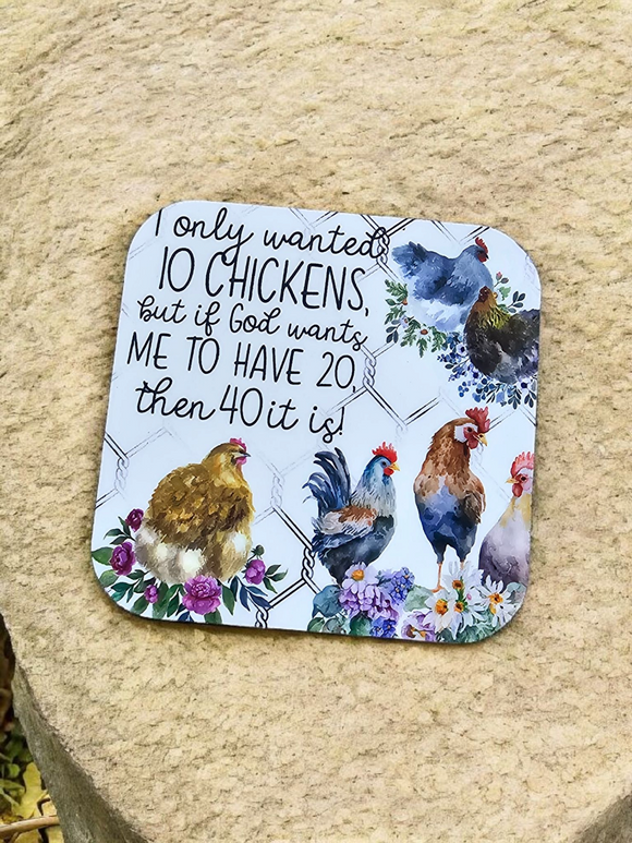 I only wanted 10 chickens, but if God wants me to have 20, then 40 it is..