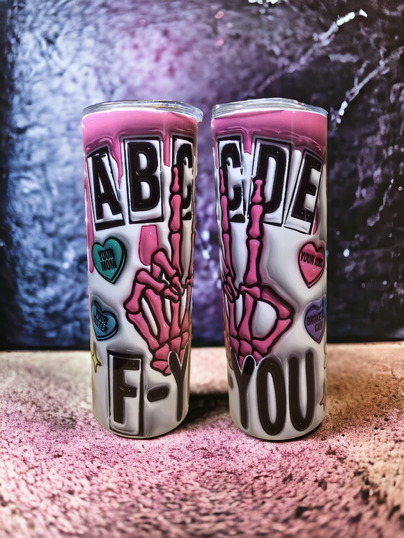 ✨️ SALE ✨️ 20oz Tumbler - A, B, C, D, E, F-You