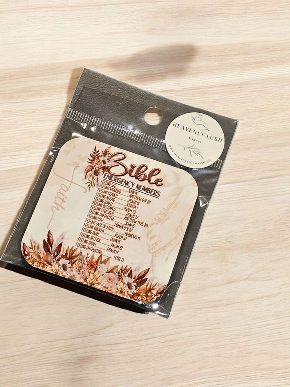 Magnet - Bible Emergency Numbers