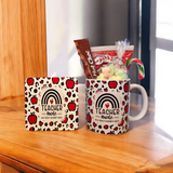 Teacher Mug and a Coaster gift set (Teacher made, all day, every day)
