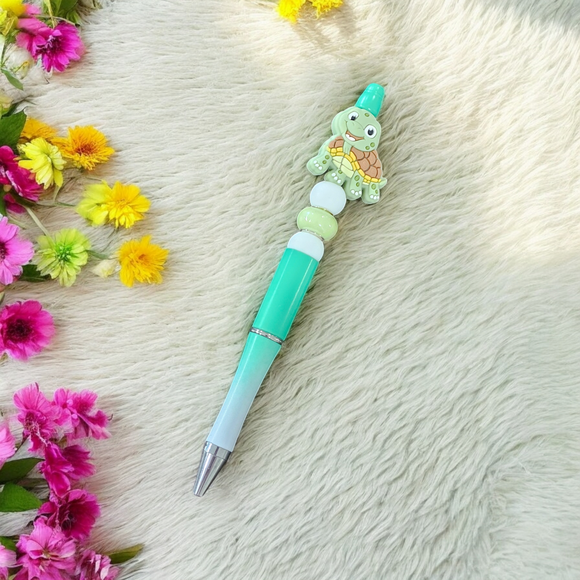 Beaded Pen - Turtle