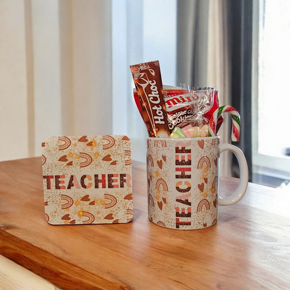 Teacher Mug and Coaster gift set.