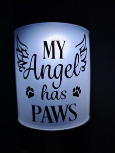 "My Angel has Paws" Memorial Solar Lights