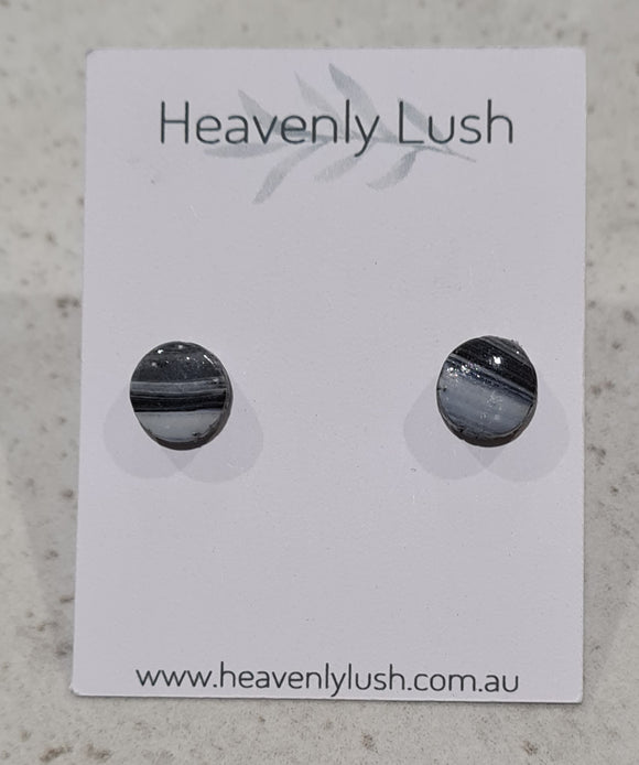 ⭐️60% OFF⭐️ Grey Marble Small round Studs